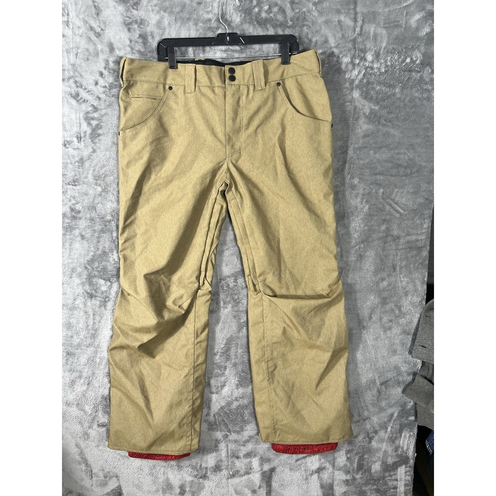 Aperture Snowboard Pants Mens XL Tan Khaki 10K Waterproof Slim Fit Outerwear